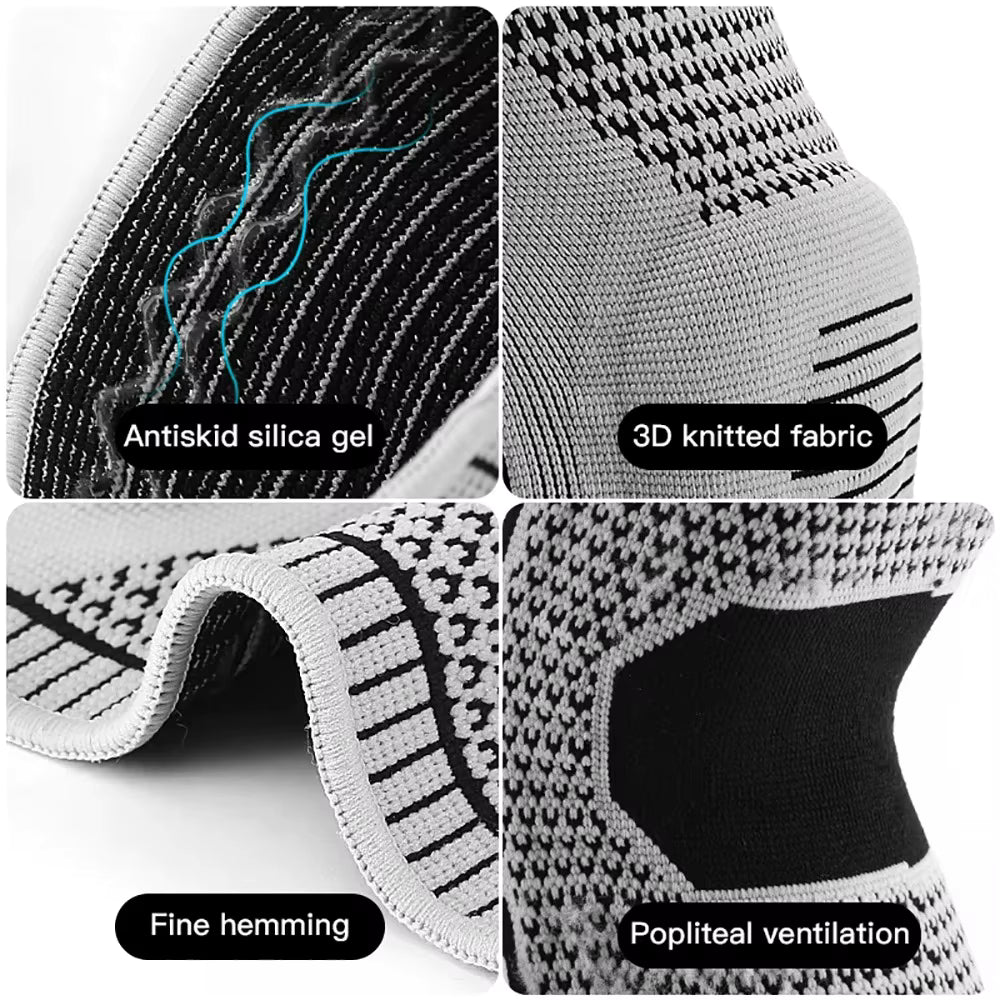 Silicone Knee Support Brace – Compression Patella Strap for Sports & Running