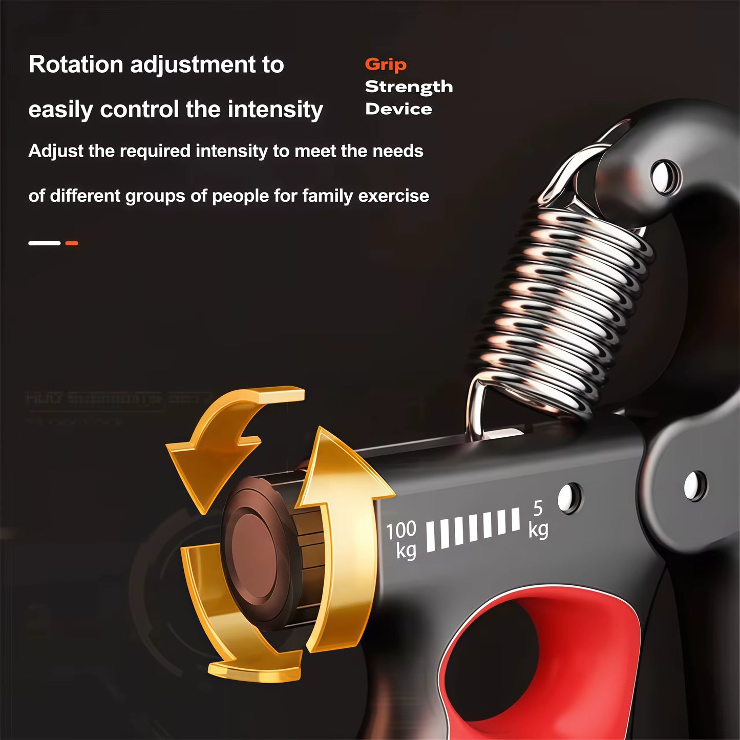 Adjustable Hand Gripper 5–100KG – Wrist & Forearm Strength Trainer