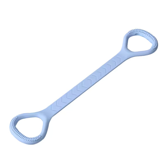 Figure-8 silicone resistance band for yoga and home fitness workouts