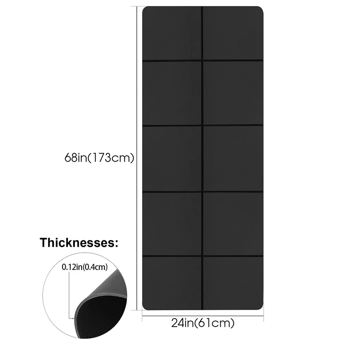EVA Yoga Mat 4mm – Non-Slip Fitness & Pilates Exercise Mat