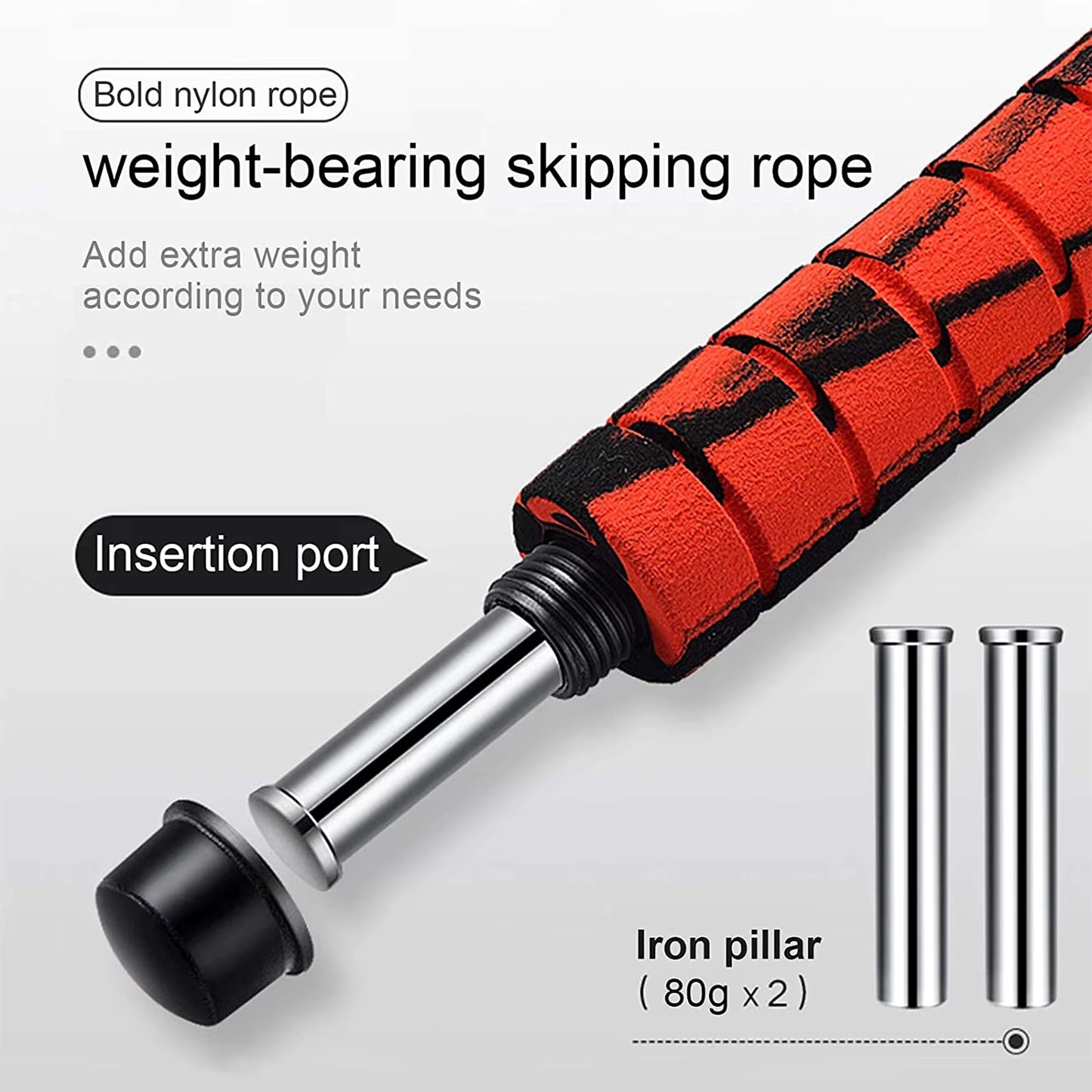 Heavy Jump Rope for Crossfit & Boxing – Foam Grip Fitness Skipping Rope