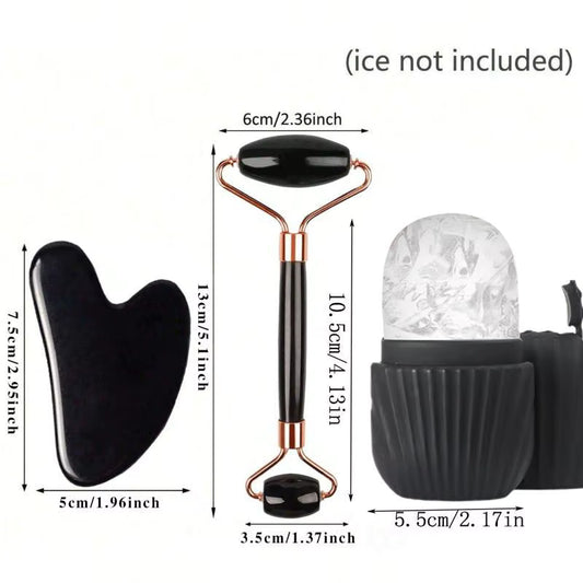 Ice Face Roller & Gua Sha Set – Facial Massage & Skin Care Tool