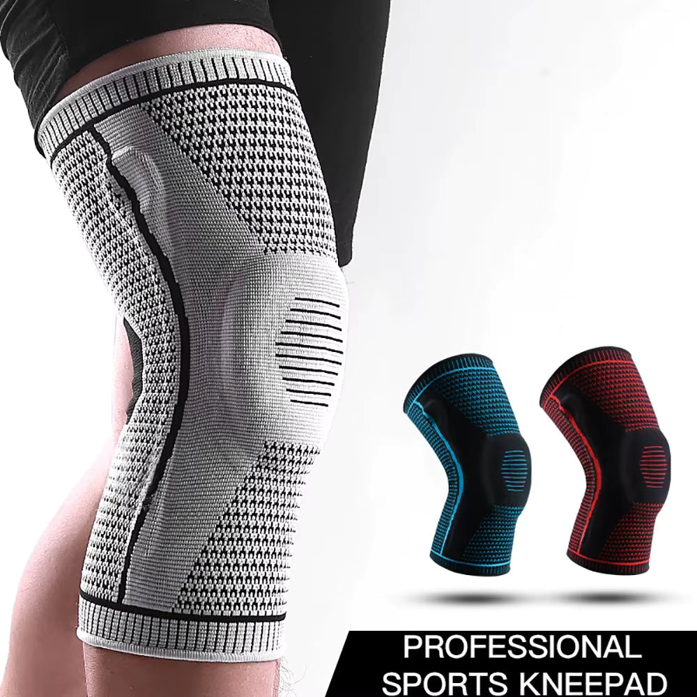Silicone Knee Support Brace – Compression Patella Strap for Sports & Running