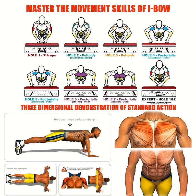 Portable Foldable Push-Up Board Set – Multifunctional Home Fitness Training System