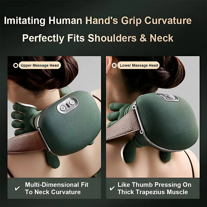 Bionic Neck & Shoulder Massager – Heated Kneading Massage Shawl