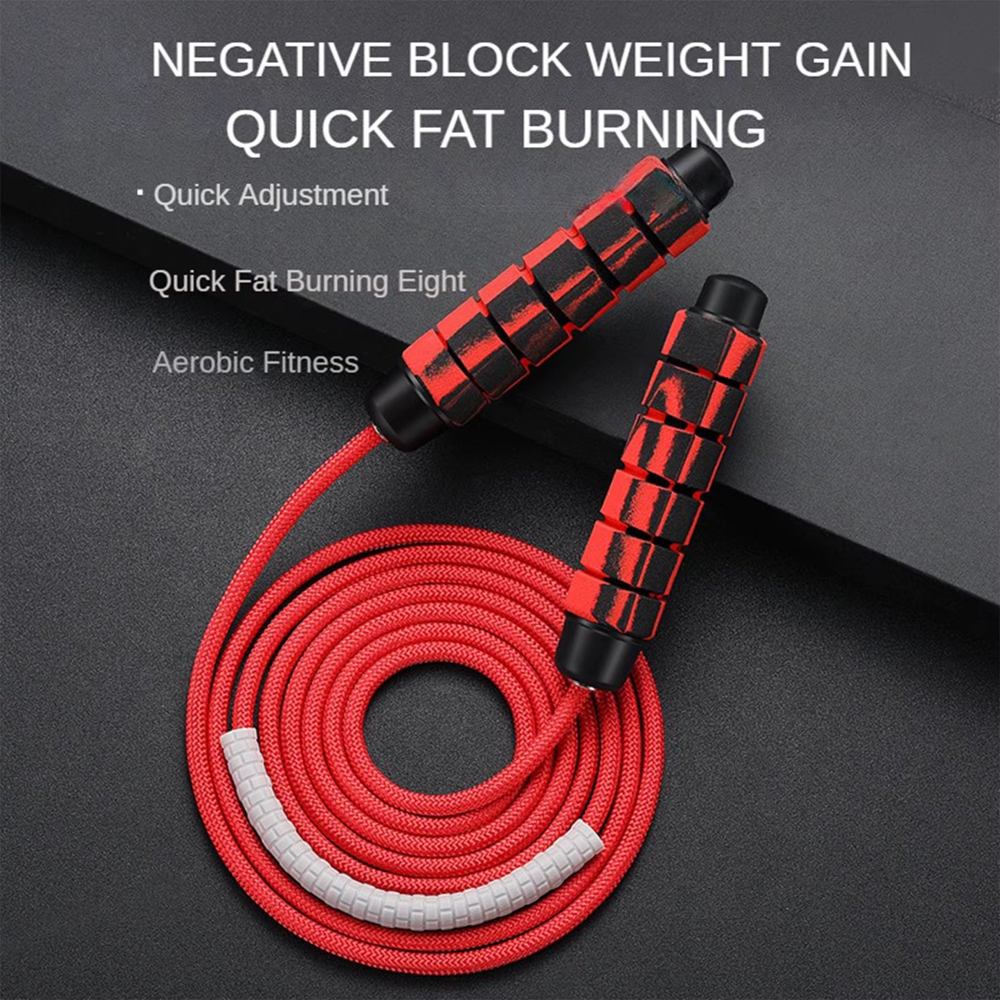 Heavy Jump Rope for Crossfit & Boxing – Foam Grip Fitness Skipping Rope